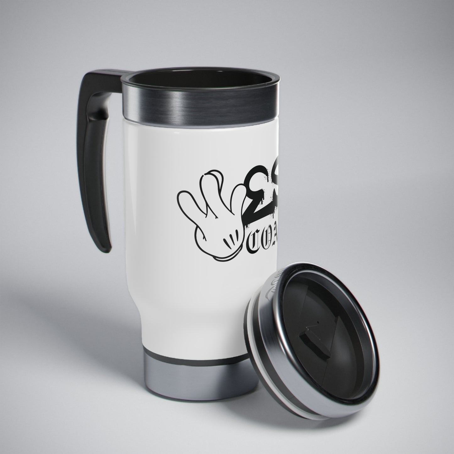 West Coast Stainless Steel Travel Mug with Handle, 14oz