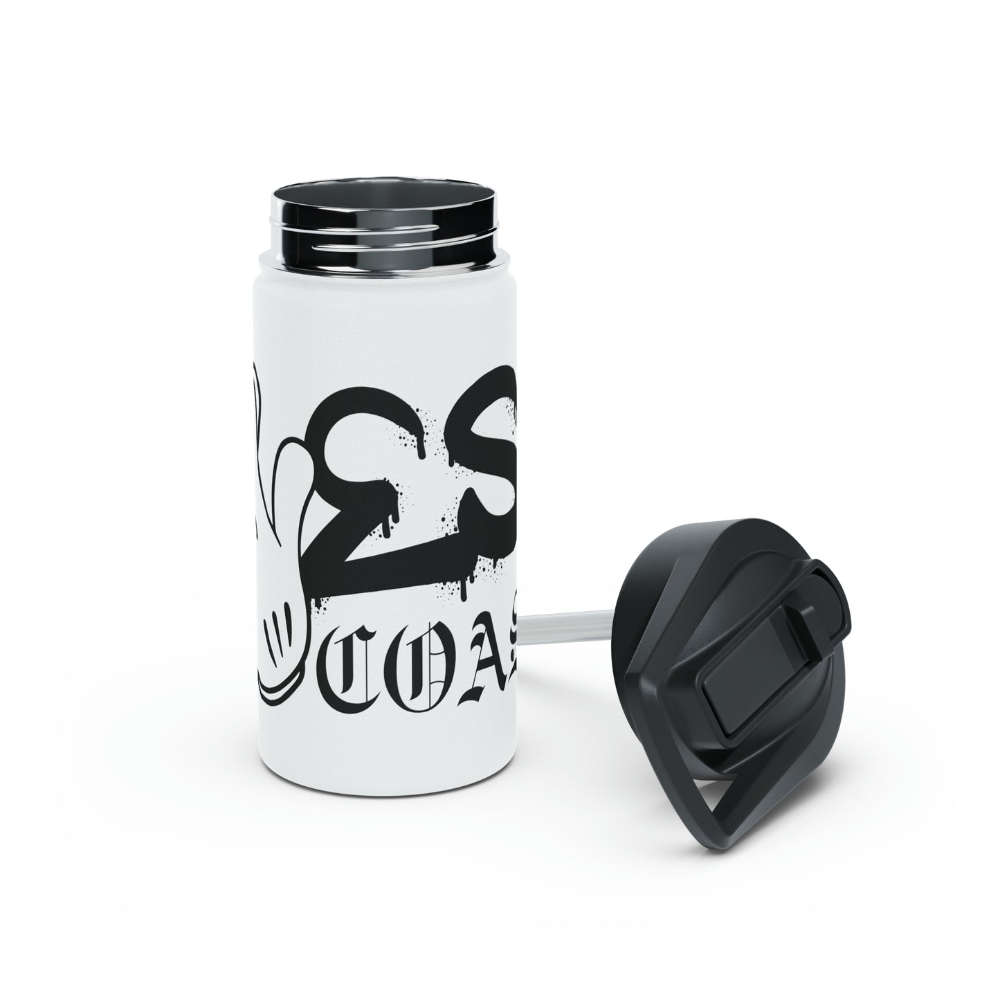 West Coast Stainless Steel Water Bottle, Standard Lid