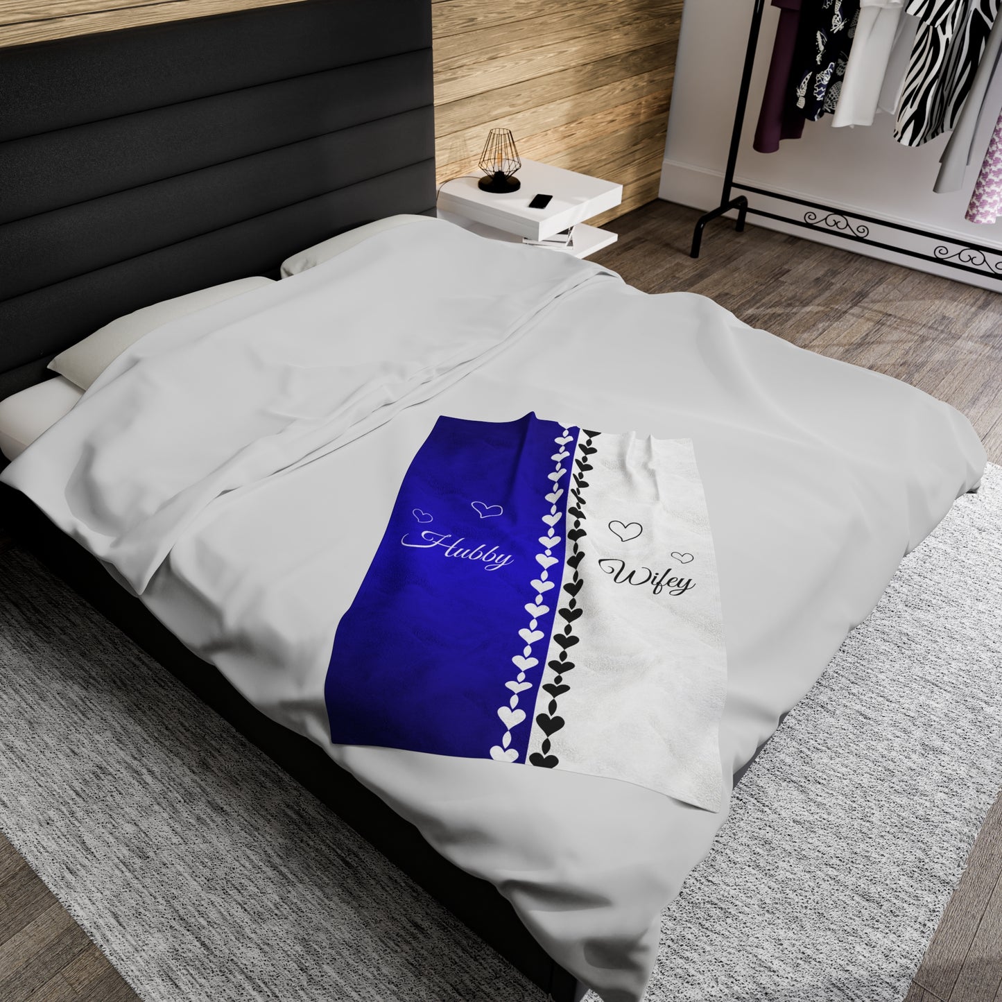 Hubby/Wifey Plush Blanket