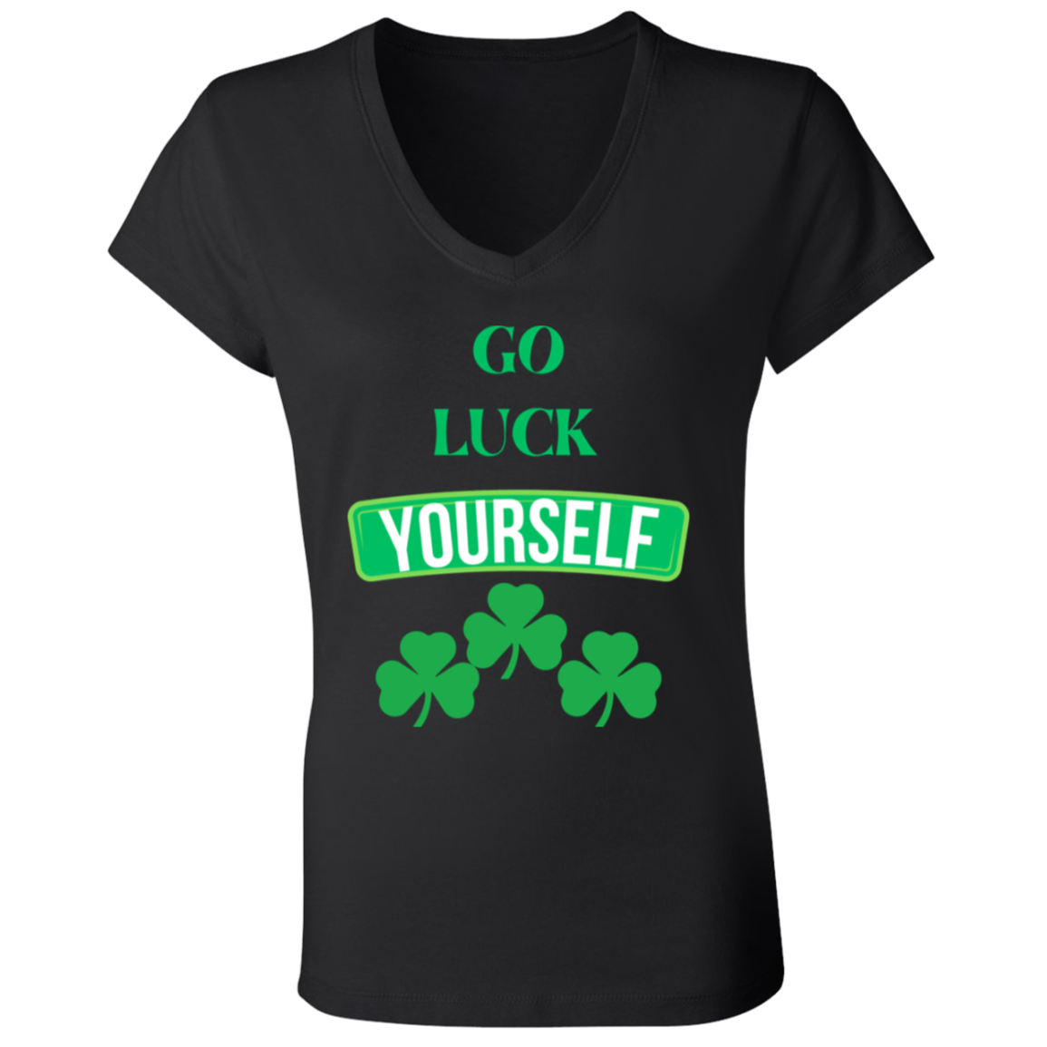 Go Luck Jersey V-Neck T-Shirt
