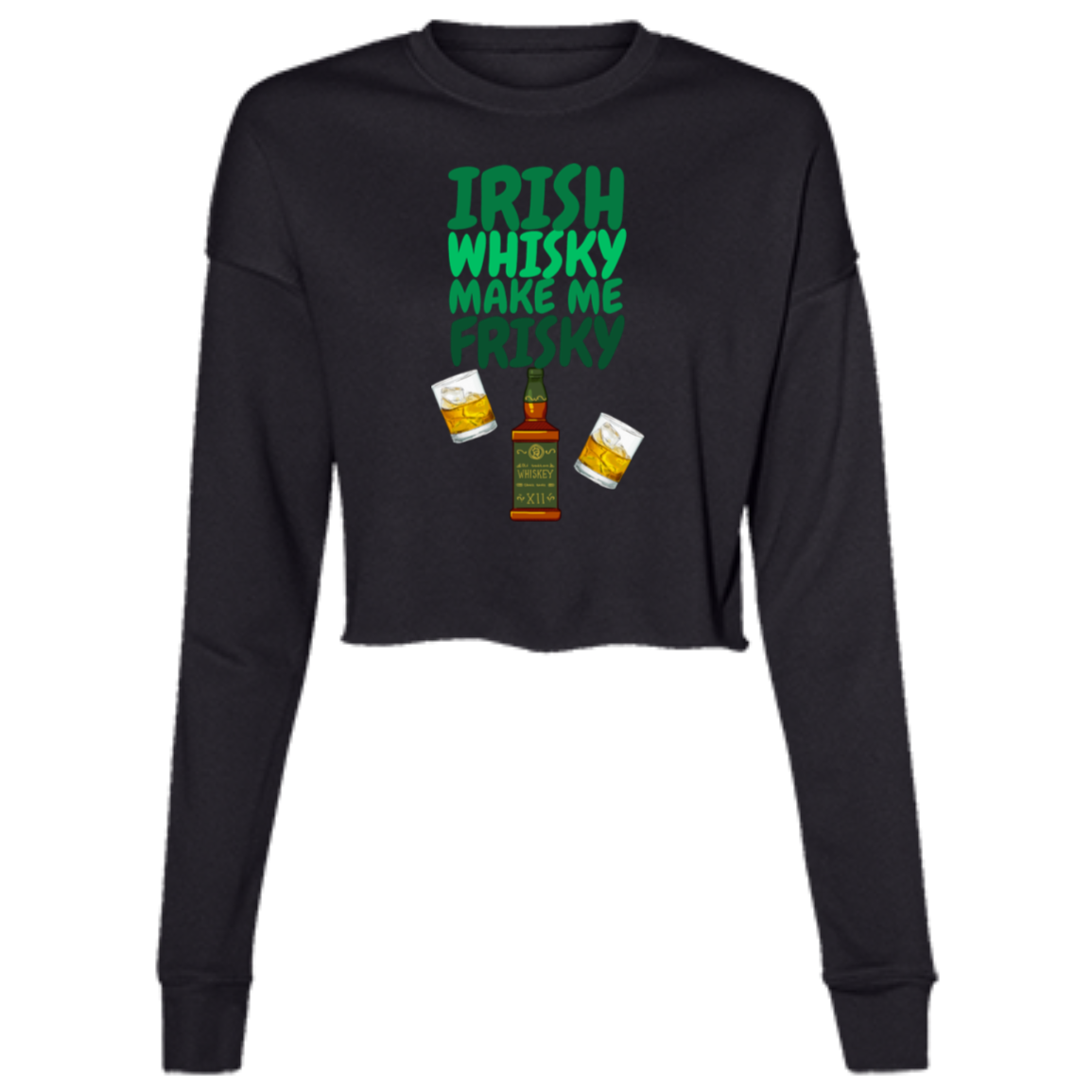 Irish Whisky Cropped Fleece Crew