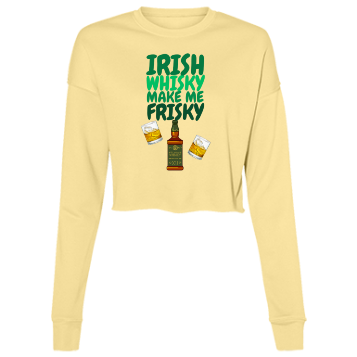 Irish Whisky Cropped Fleece Crew