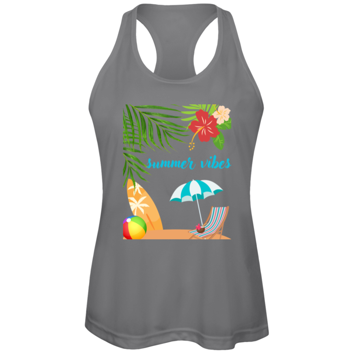 Summer Vibes Women's Zone Racerback Tank
