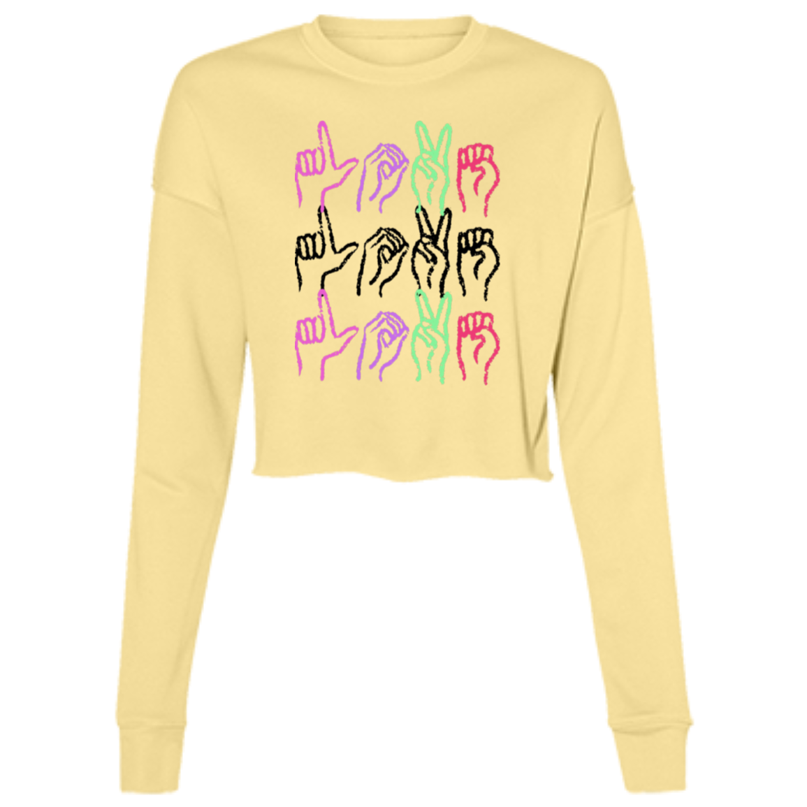 Love Cropped Fleece Crew
