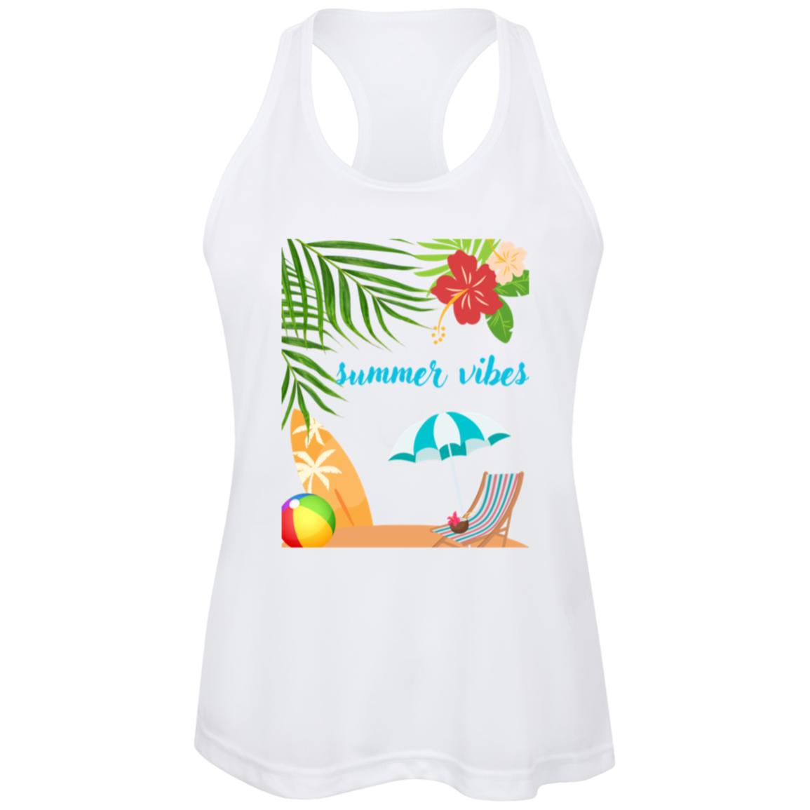 Summer Vibes Women's Zone Racerback Tank