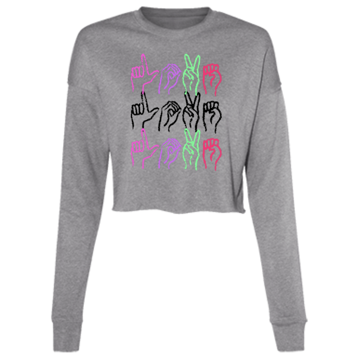 Love Cropped Fleece Crew