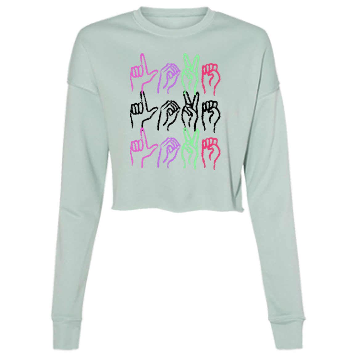 Love Cropped Fleece Crew