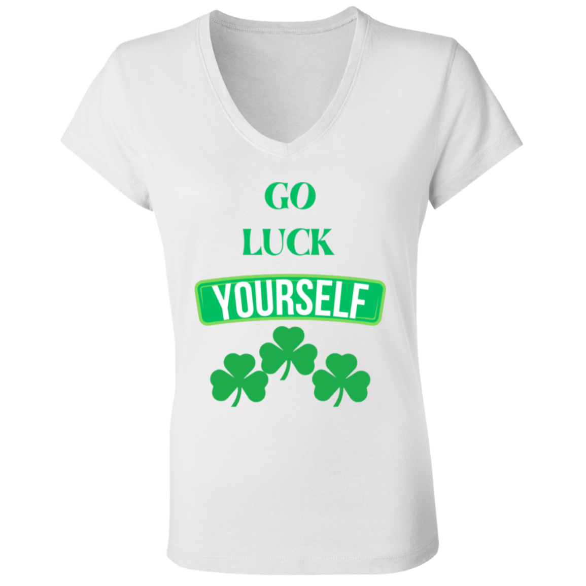 Go Luck Jersey V-Neck T-Shirt