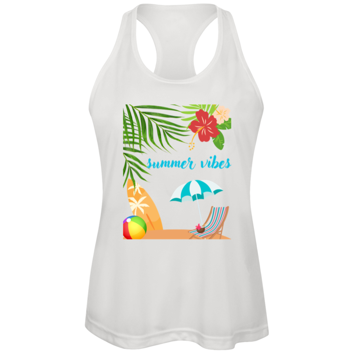 Summer Vibes Women's Zone Racerback Tank