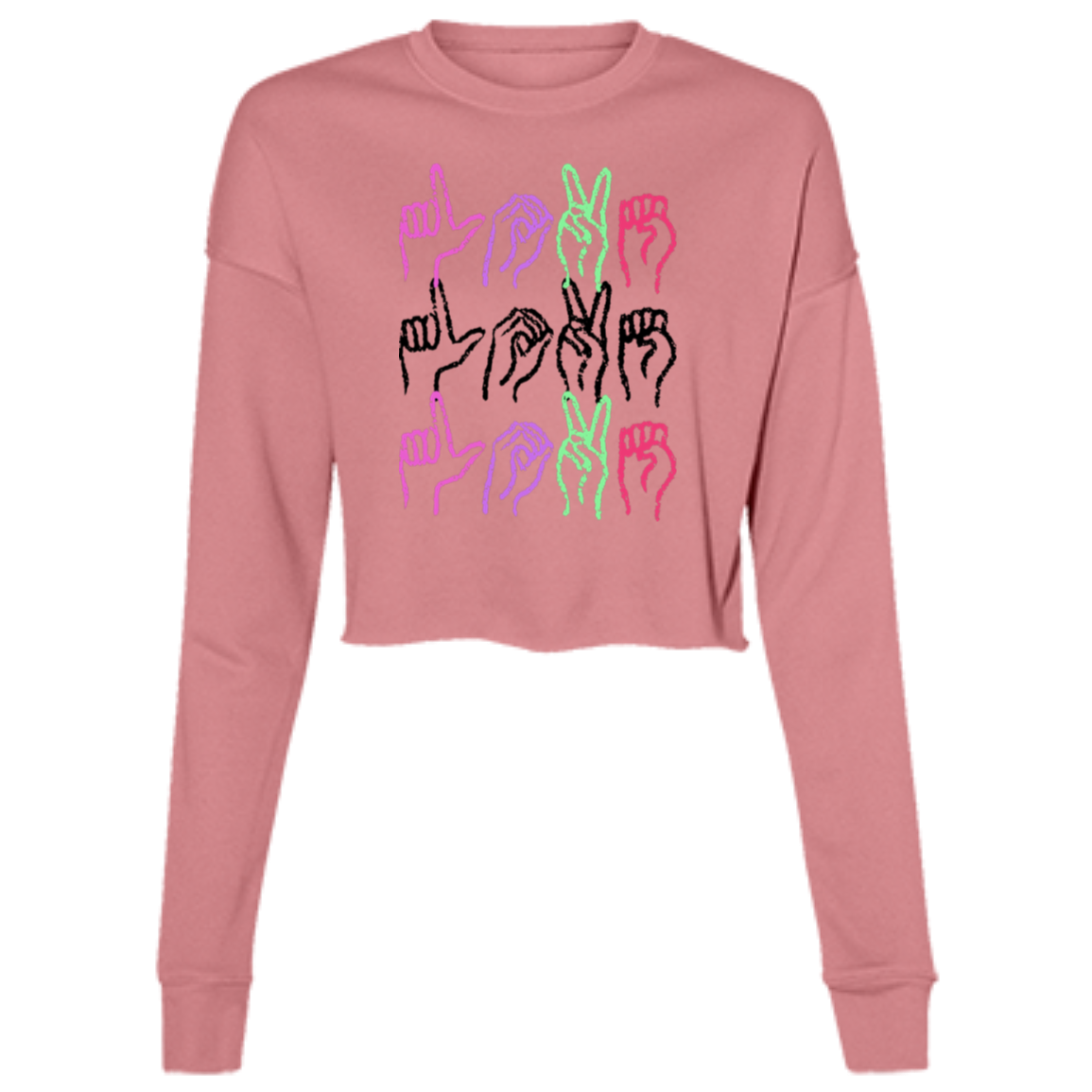 Love Cropped Fleece Crew