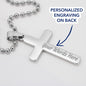 To My Dad Personalized Cross Necklace