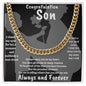Congratulation Son Cuban Link Chain