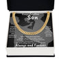 Congratulation Son Cuban Link Chain