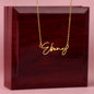 To My Wife Signature Style Name Necklace