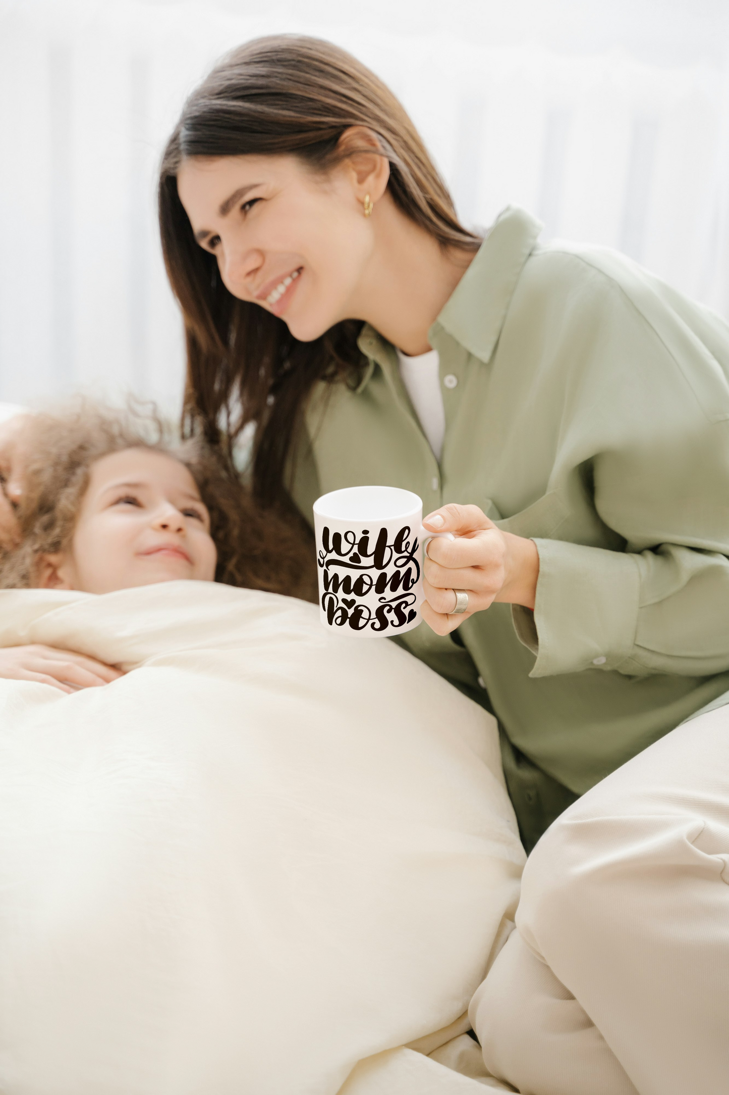 Wife, Mom, Boss Ceramic Mug, 11oz