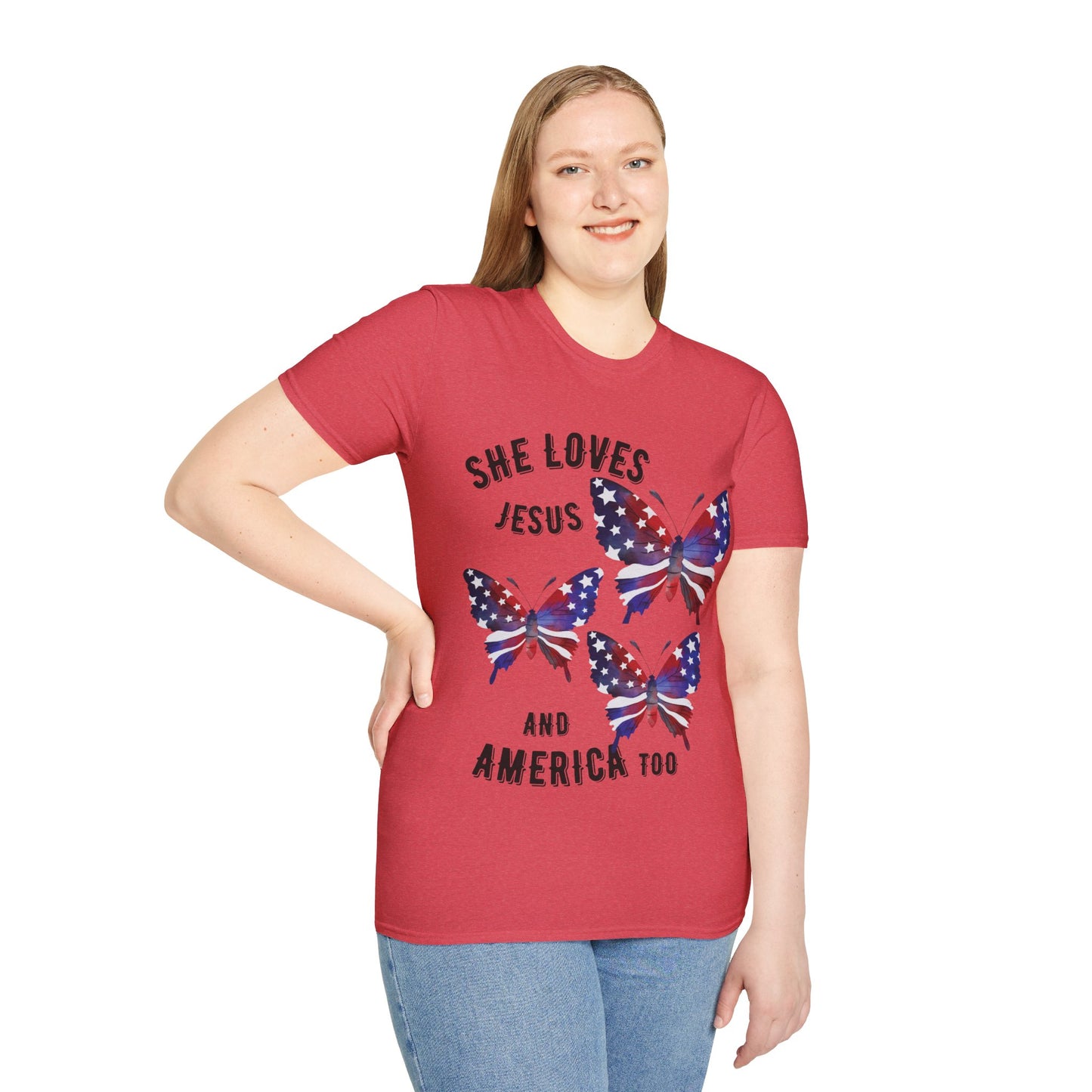 Jesus and America Softstyle T-Shirt