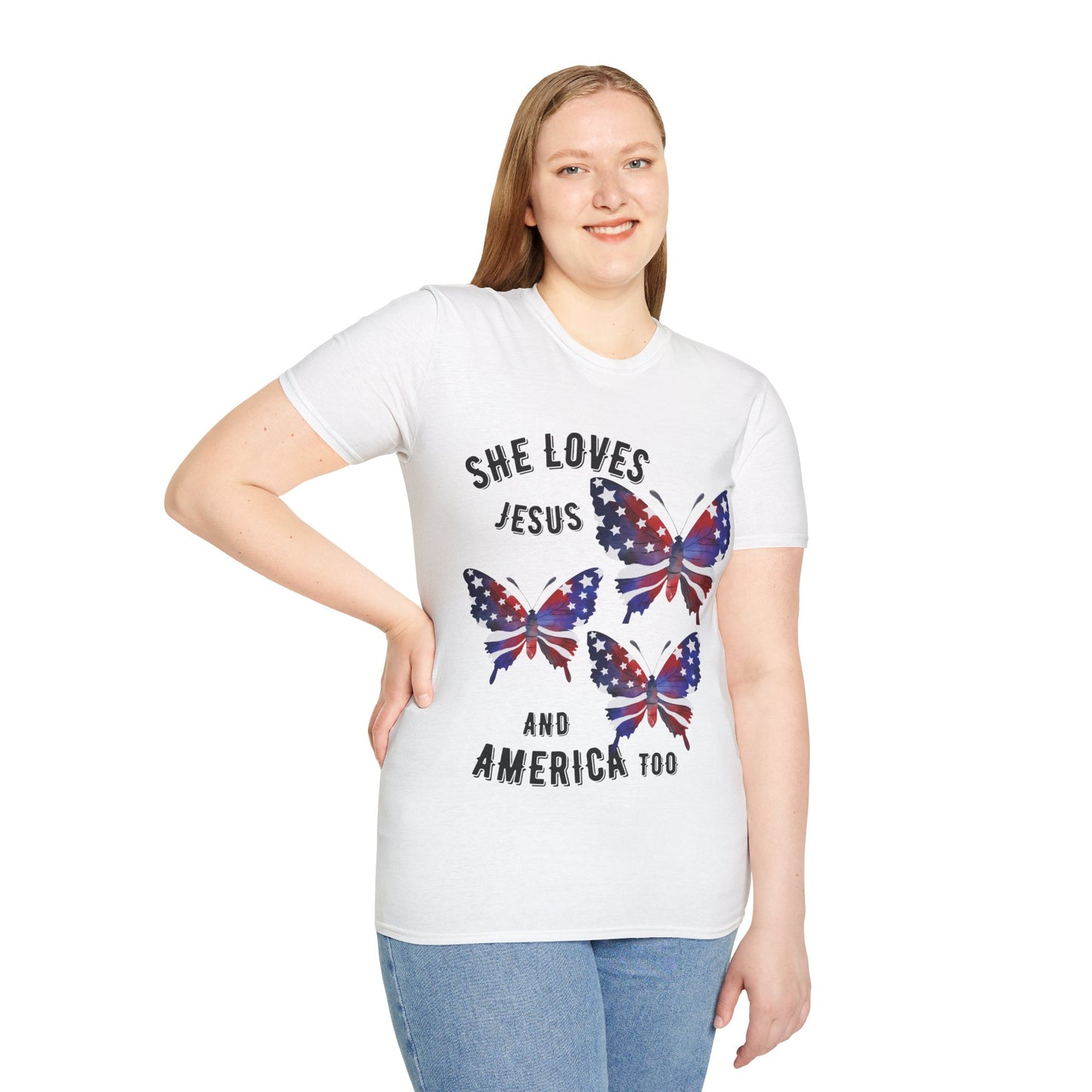 Jesus and America Softstyle T-Shirt