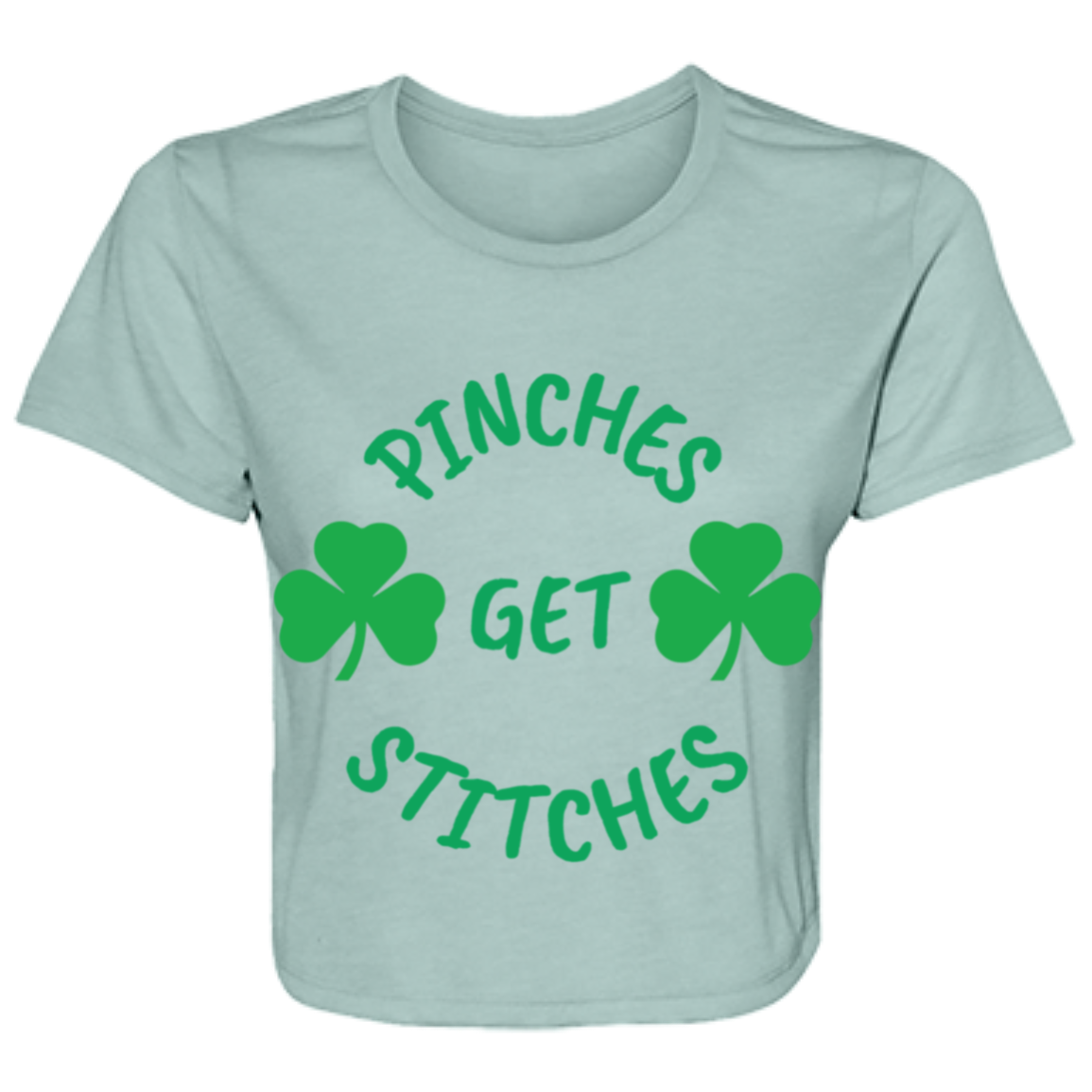 Pinches Get Stitches Flowy Cropped Tee