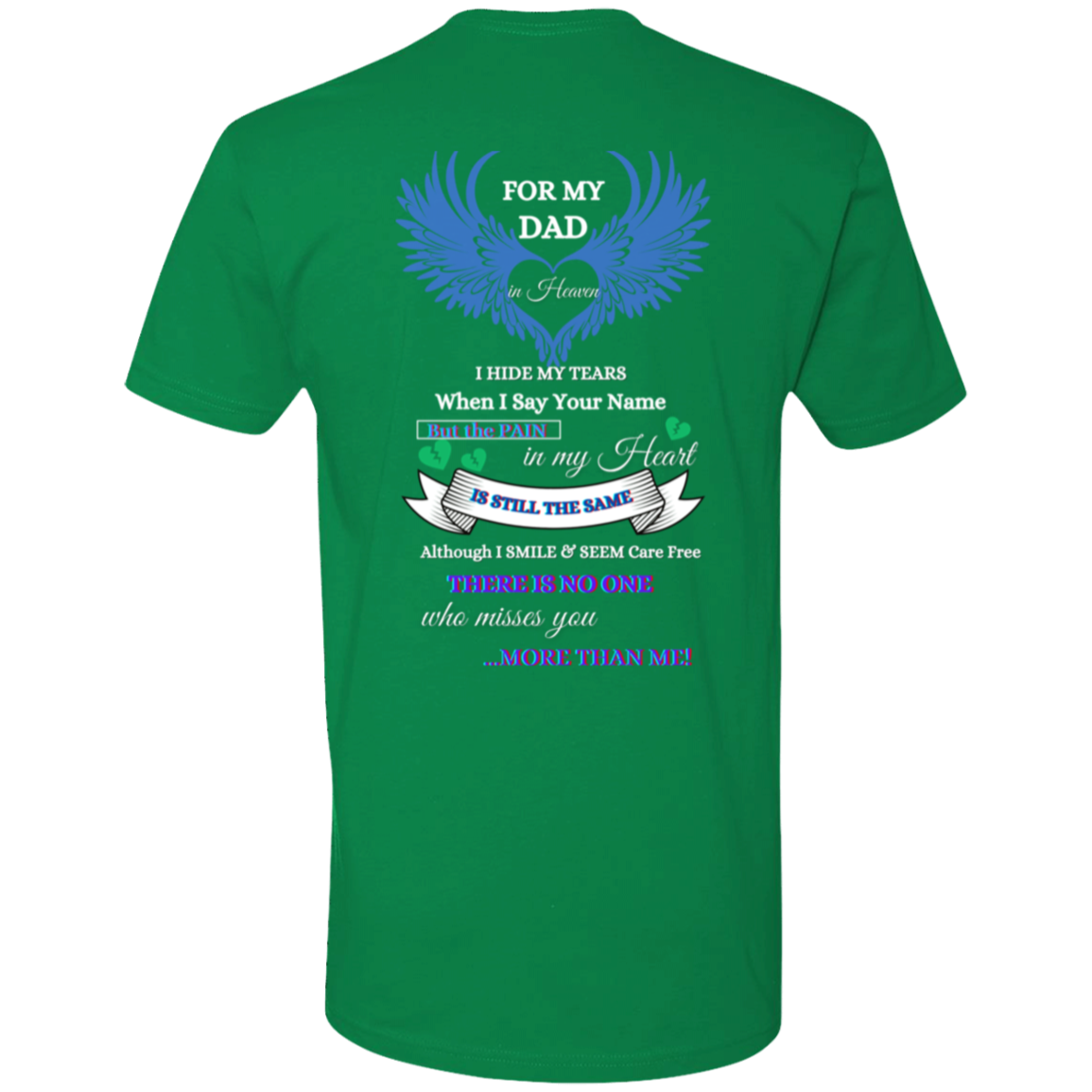 For My Dad In Heaven Short Sleeve T-Shirt