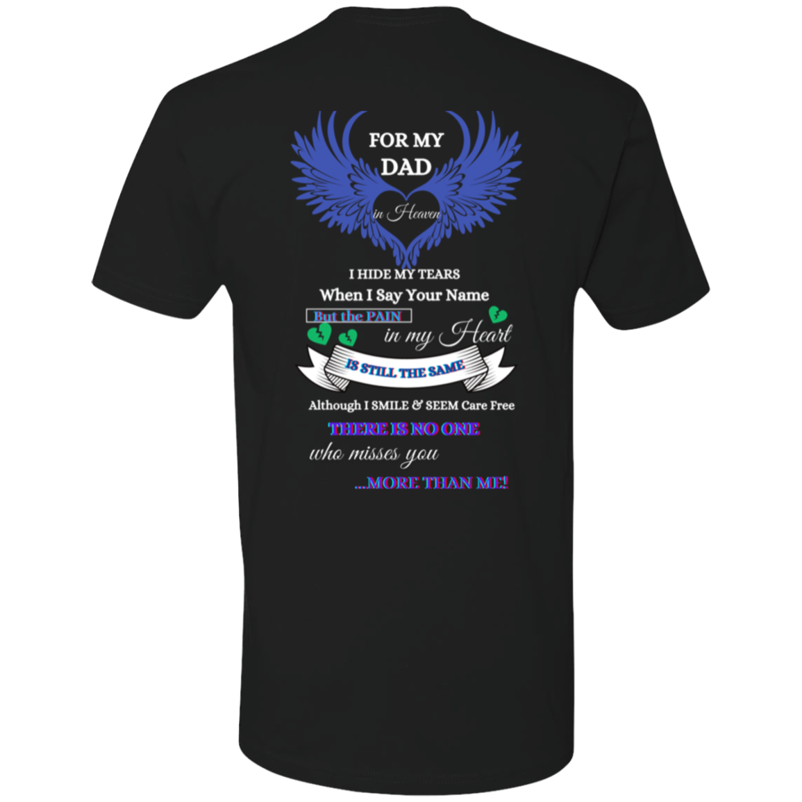 For My Dad In Heaven Short Sleeve T-Shirt