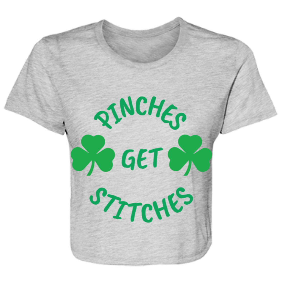 Pinches Get Stitches Flowy Cropped Tee