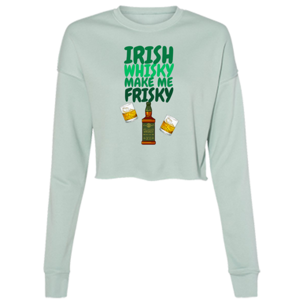 Irish Whisky Cropped Fleece Crew