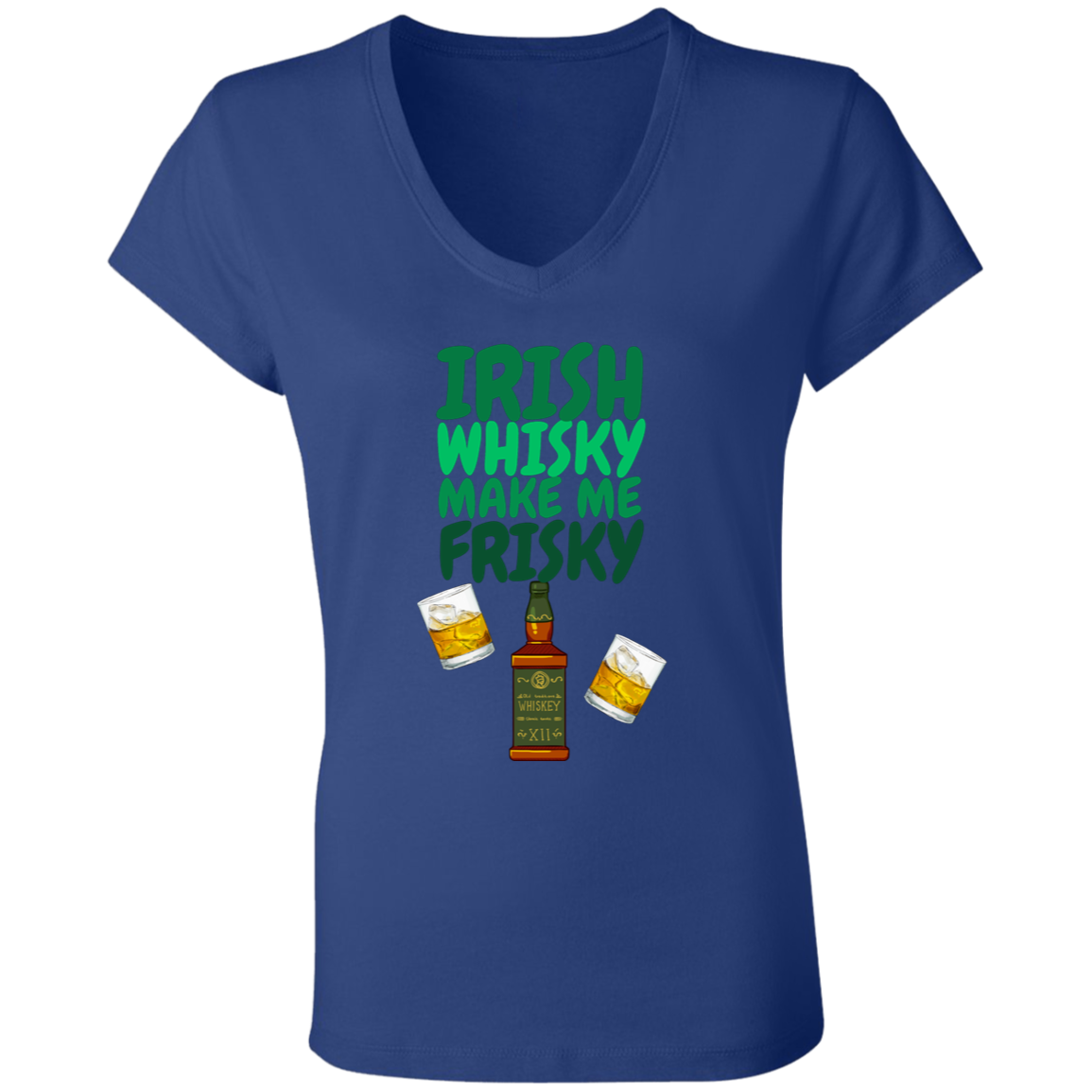 Irish Whisky Jersey V-Neck T-Shirt