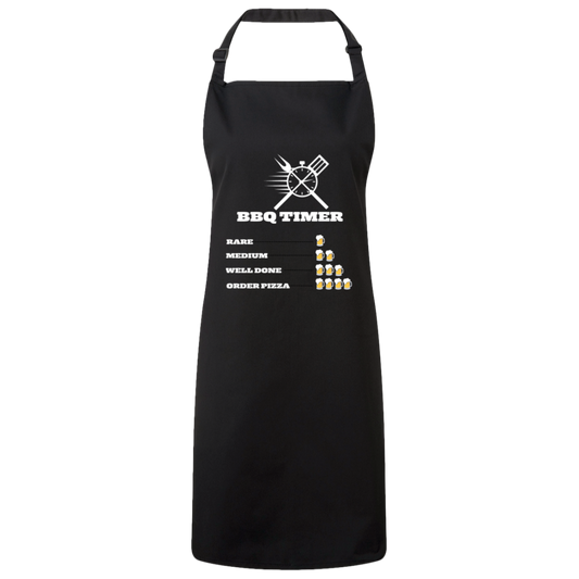 BBQ Timer Dark Color  Unisex Bib Apron