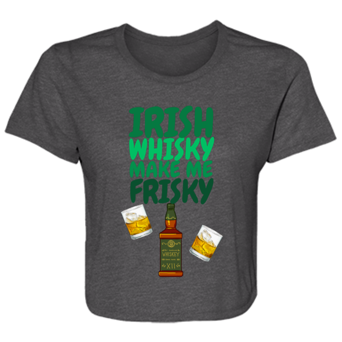 Irish Whisky Flowy Cropped Tee