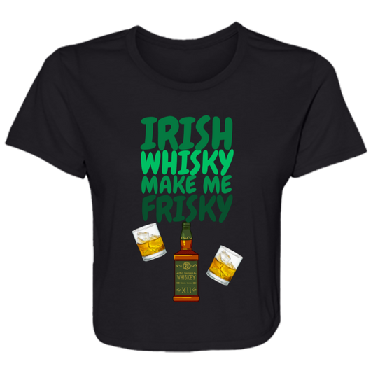 Irish Whisky Flowy Cropped Tee