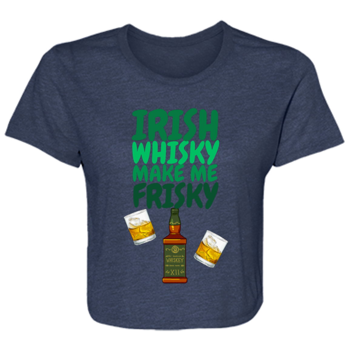 Irish Whisky Flowy Cropped Tee