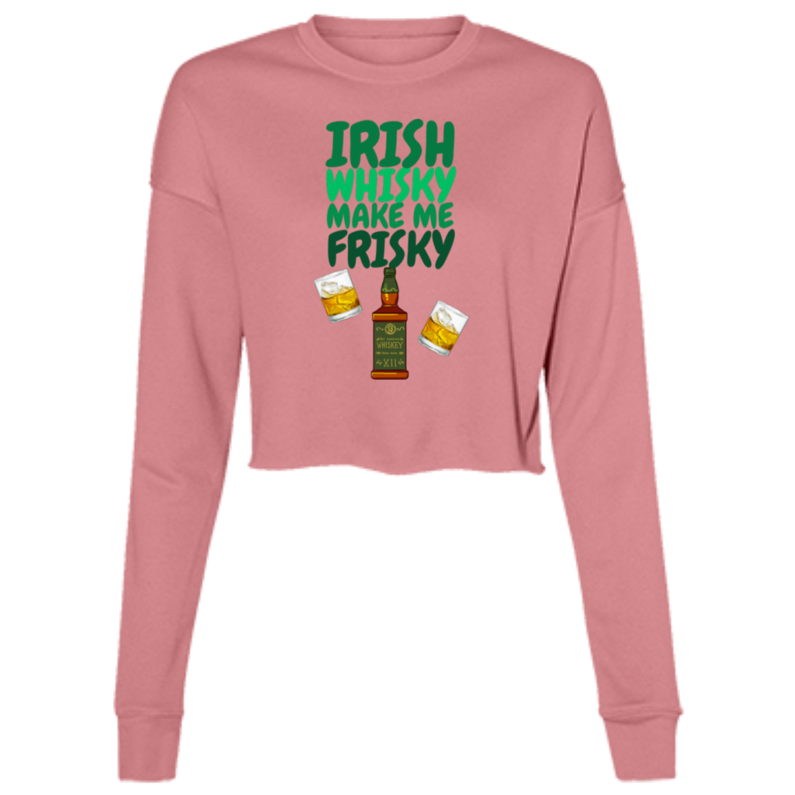 Irish Whisky Cropped Fleece Crew