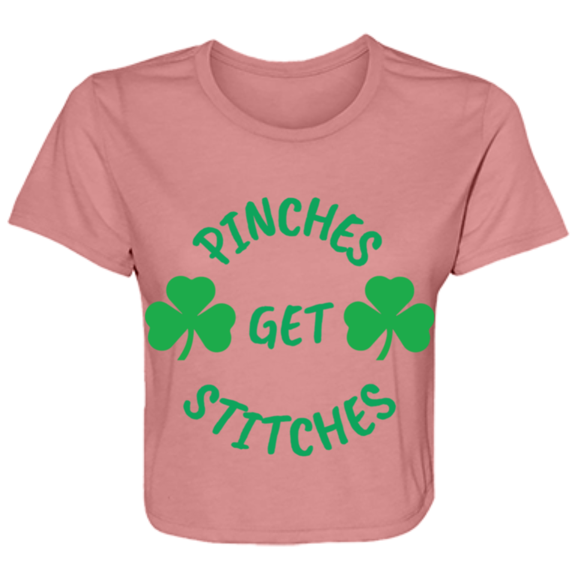 Pinches Get Stitches Flowy Cropped Tee