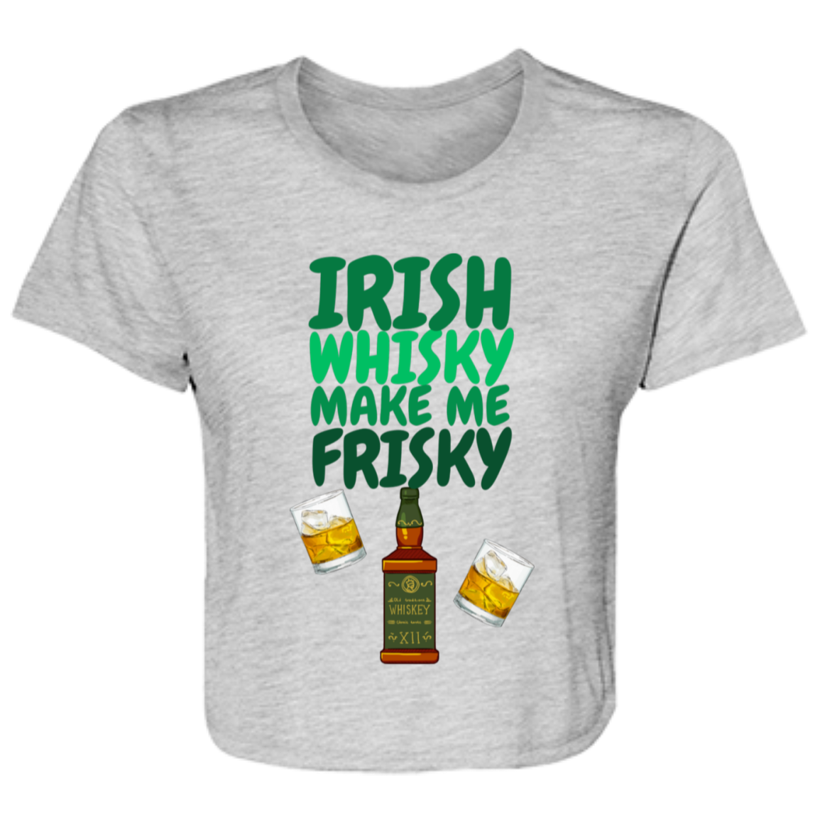 Irish Whisky Flowy Cropped Tee