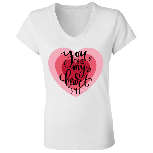 You make my heart smile V-Neck T-Shirt