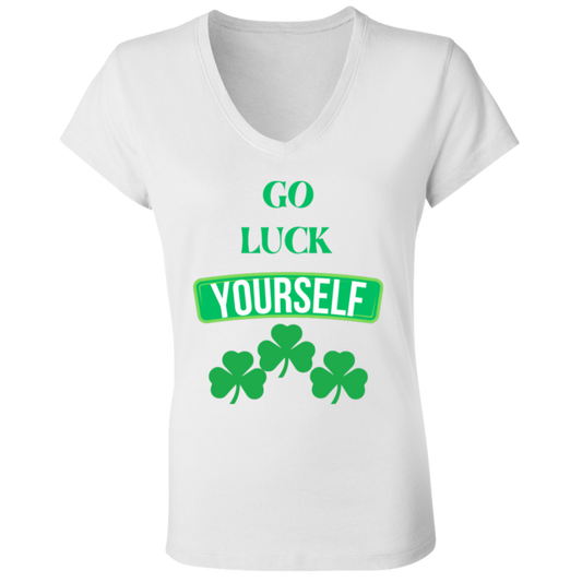 Go Luck Jersey V-Neck T-Shirt