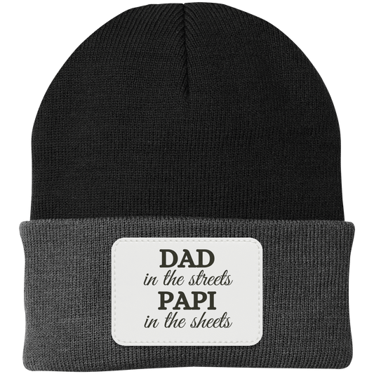 Papi in the sheets Knit Cap - Patch