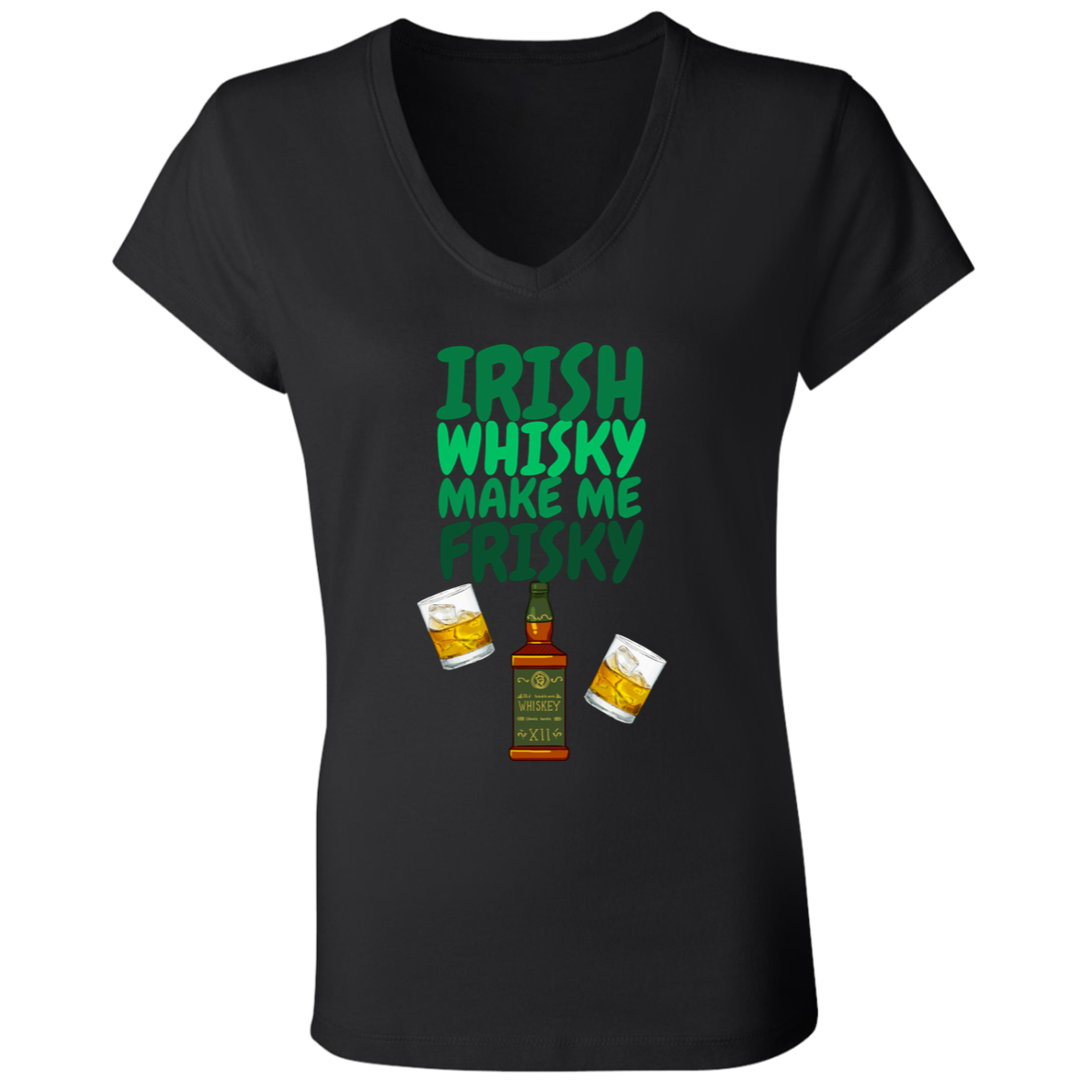 Irish Whisky Jersey V-Neck T-Shirt