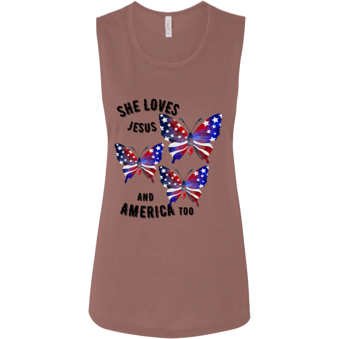 She Loves Jesus Ladies' Flowy Muscle Tank