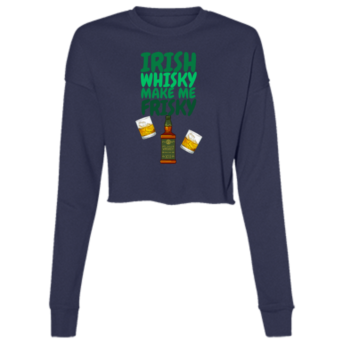 Irish Whisky Cropped Fleece Crew