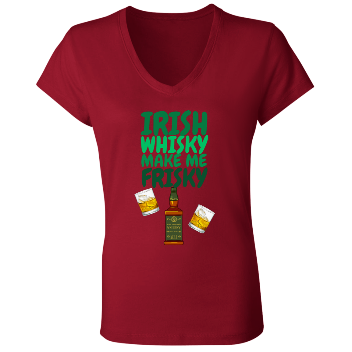 Irish Whisky Jersey V-Neck T-Shirt