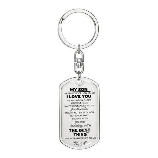 To My Son Dog Tag