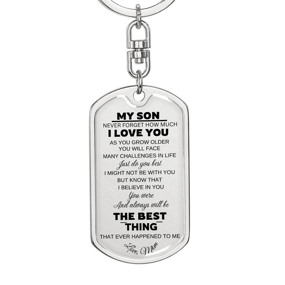 To My Son Dog Tag