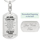 To My Son Dog Tag