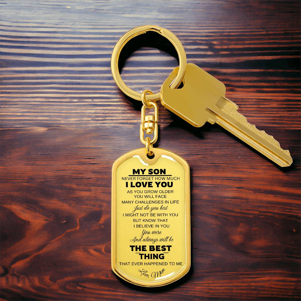 To My Son Dog Tag